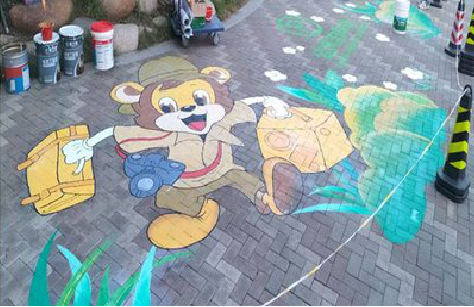 上栗夏季画地面彩绘会遇到的问题