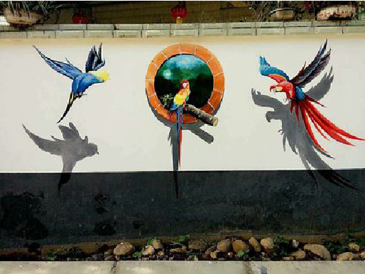 上栗视觉错位-3D墙绘设计