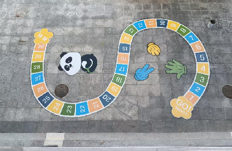 上栗地面游戏彩绘