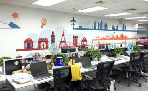 上栗教你设计办公室墙绘的方法。