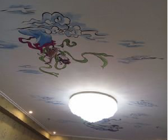 上栗如何快速绘制天花板上的手绘墙?